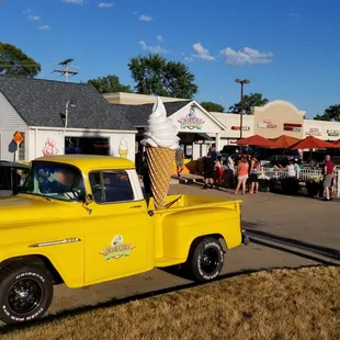 2020-07-13. Screamers Ice Cream, Sterling Heights, MI. Property with Scremers Truck.
