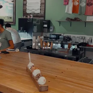 a man sitting at a counter