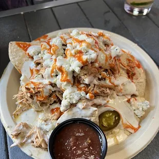 Not so good buffalo chicken nachos