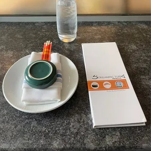 Menu and seating set up