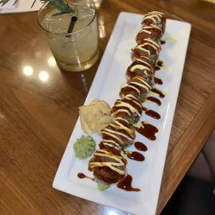 a plate of food on a table