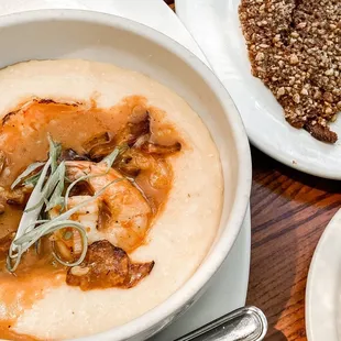 Lowcountry Shrimp And Grits, Praline Bacon