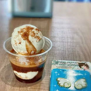 Affogatto + Biscoff Crumbs $7.00; Pin $20.00