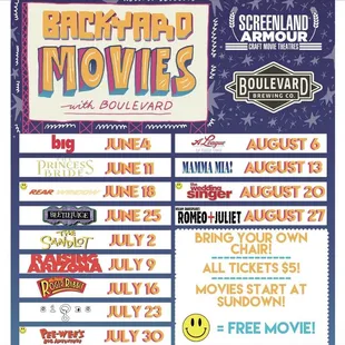 the schedule for the movie festival