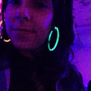 Glow stick earrings!