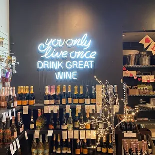 a variety of bottles of wine