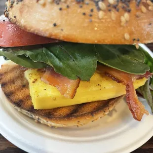 everything bagel egg sandwich