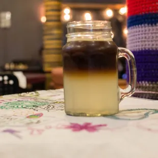 Seasonal drink: The Partly Cloudy. Organic Lemonade &amp; Espresso