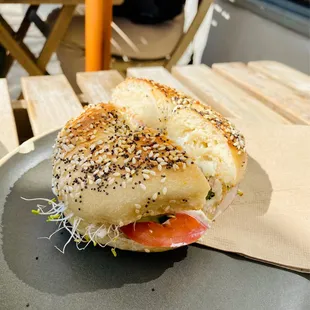 Veggie bagel