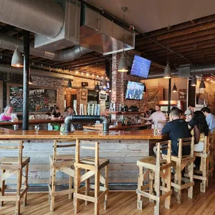 people sitting at the bar