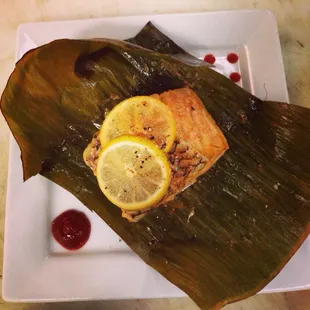 One of the weekend specials that Scrub Oaks had. Mero cooked and served on a banana leaf. YUM!