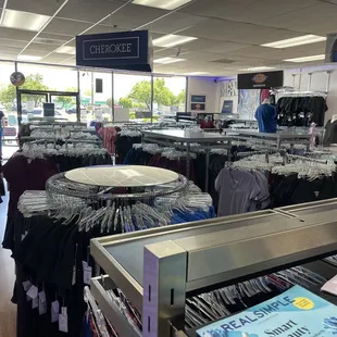 Rear of the store by the dressing rooms facing towards the entrance/exit.