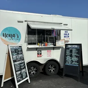 One of two food trucks that make up Scuba's--this one serves drinks and the other one serves the food!