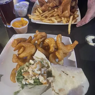 Walleye and chicken wrap!