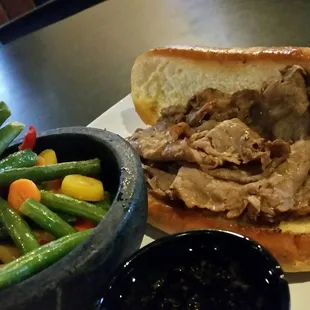 French Dip and Veggies