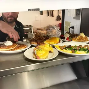 pancakes, food
