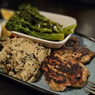 Santorini Chicken with garlic broccolini