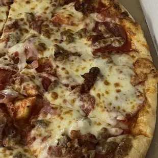 Meat lovers pizza