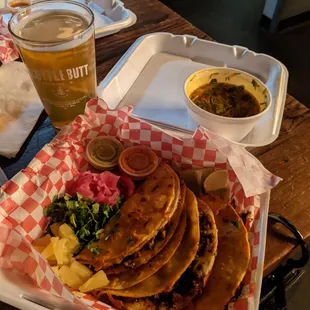 Los Tamaahles food truck: Al Pastor Queso Tacos for $12.