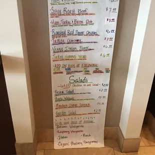 Wall menu 2. ;)