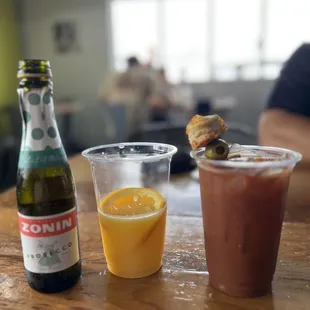 Orange blossom mimosa &amp; Jalapeño Bloody Mary