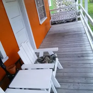 Back porch of number 4