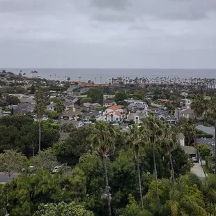 Penthouse view of La Jolla Shores on a cloudy day