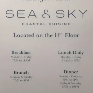 Sign inside the elevator