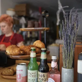 a woman working in a bakery