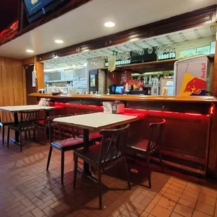 The bar. Restrooms are to the left.