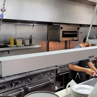 people working in the kitchen