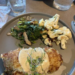 Horseradish Potato Crusted  Alaskan Halibut