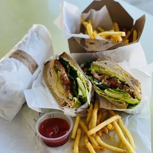 The best Turkey Avocado sandwich and French fries!
