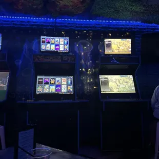 a woman playing a video game