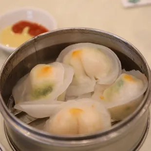 Instagram: @eat_saw_telle Scallop and Shrimp Dumplings