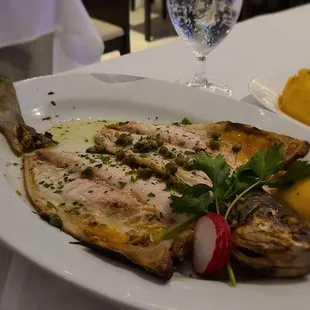 Pompano grilled fish