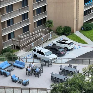 The outside lounge area