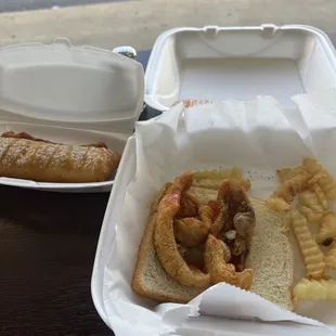 Fried perch, fries and fried caramel cheesecake was fire 10/10