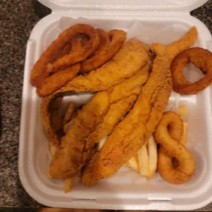 Fish, hushpuppies, &amp; fries