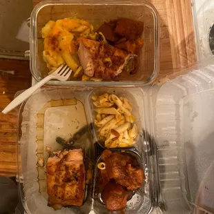 a meal in a plastic container