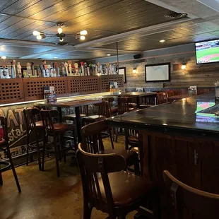 the bar and seating area