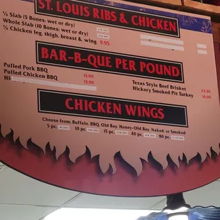 the menu