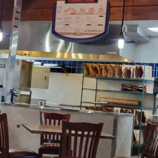 a view of the kitchen