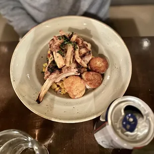 Pork Chop with added Scallops