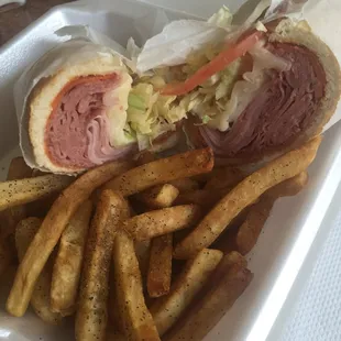 Soprano with provolone and fries