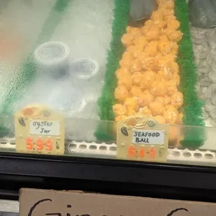 Prices for Snow Crab Legs, Oyster Jar, Seafood Ball, and Peeled Shrimp (Updated as of 6/23/21)