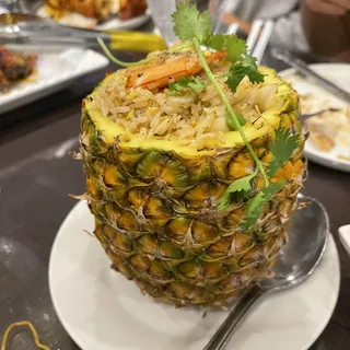 Pineapple, Shrimp, and Squid Fried Rice