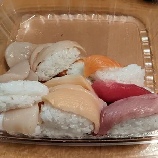 Nigiri arrived in a disgusting pile. When you order $100 worth of sushi, you expect better....