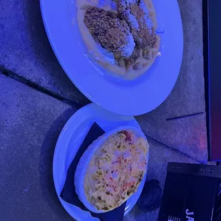 Chicken &amp; waffle with a side of lobster Mac