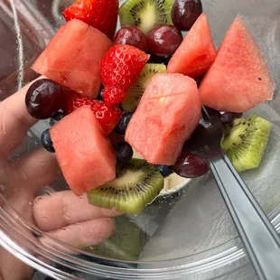 I got a small fruit bowl but they upgraded me to a large and made it from scratch since they sold out by 11 am.